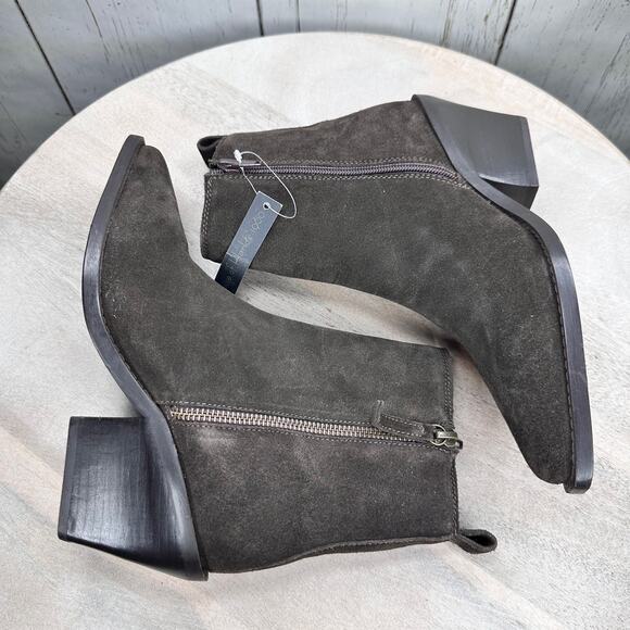 House of Harlow Womens Ankle Boots Size 6.5 Brown Leather Vintage Style Boot New - Picture 10 of 13